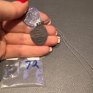 Silver Pendant Necklace with Engraving